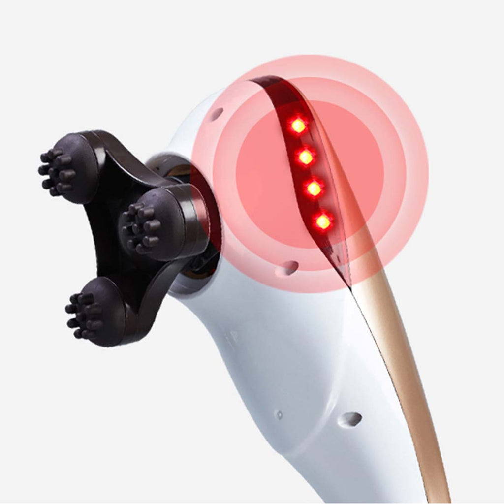 NNEAGS 2X 6 Heads Portable Handheld Massager Soothing Stimulate Blood Flow Shoulder Gold-2