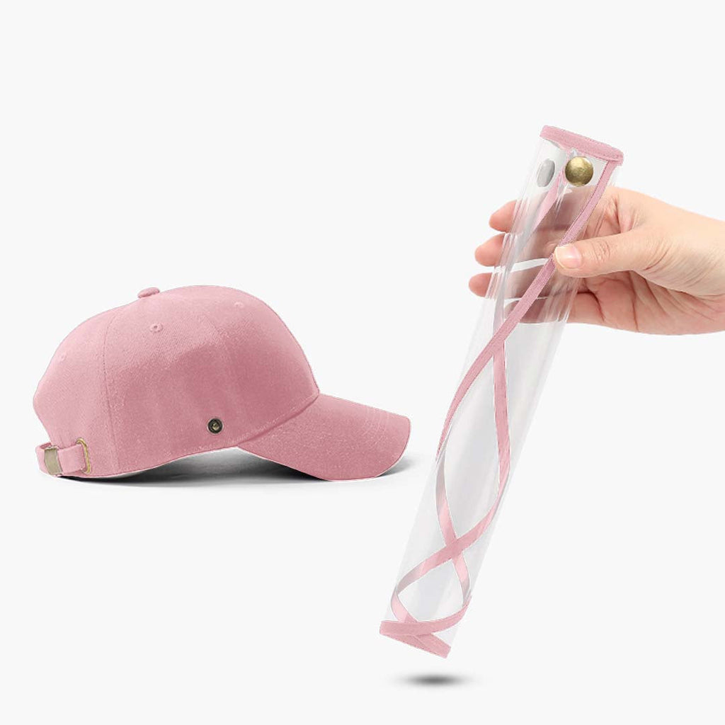 NNEAGS Outdoor Protection Hat Anti-Fog Pollution Dust Protective Cap Full Face HD Shield Cover Kids Pink-4
