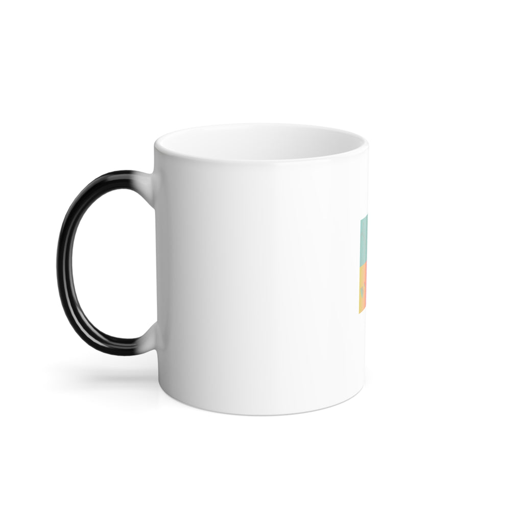 Color Morphing Mug — Retro Geometric Heat-Changing 11oz Coffee Cup