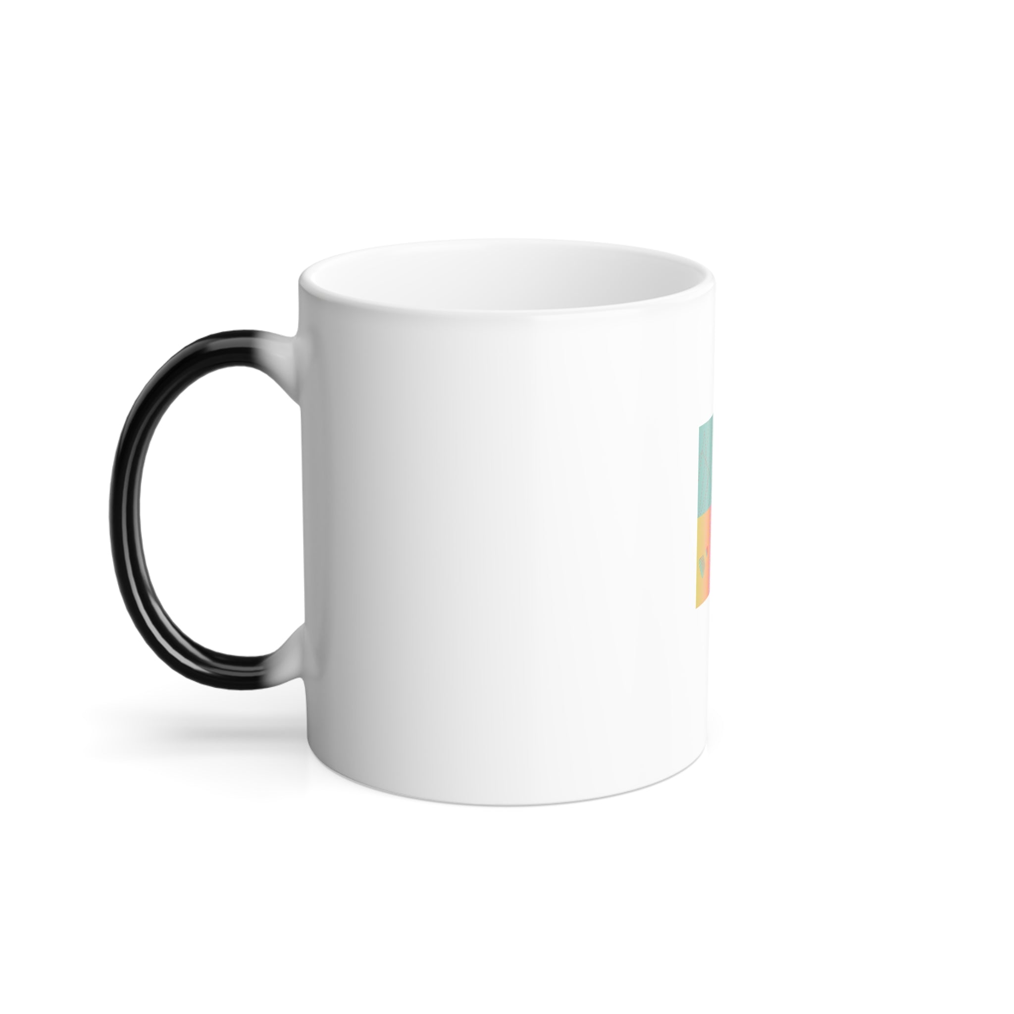 Color Morphing Mug — Retro Geometric Heat-Changing 11oz Coffee Cup
