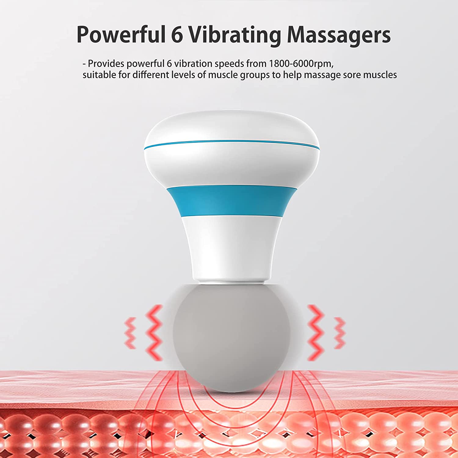 NNETM Professional Handheld Massager Wand – Powerful 6-Mode(White)-3