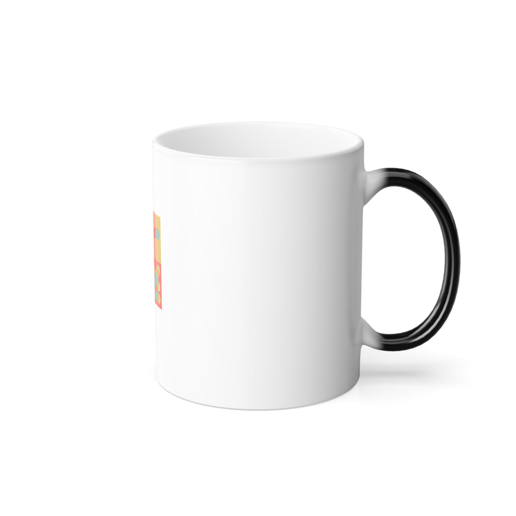Color Morphing Mug — Retro Geometric Heat-Changing 11oz Coffee Cup