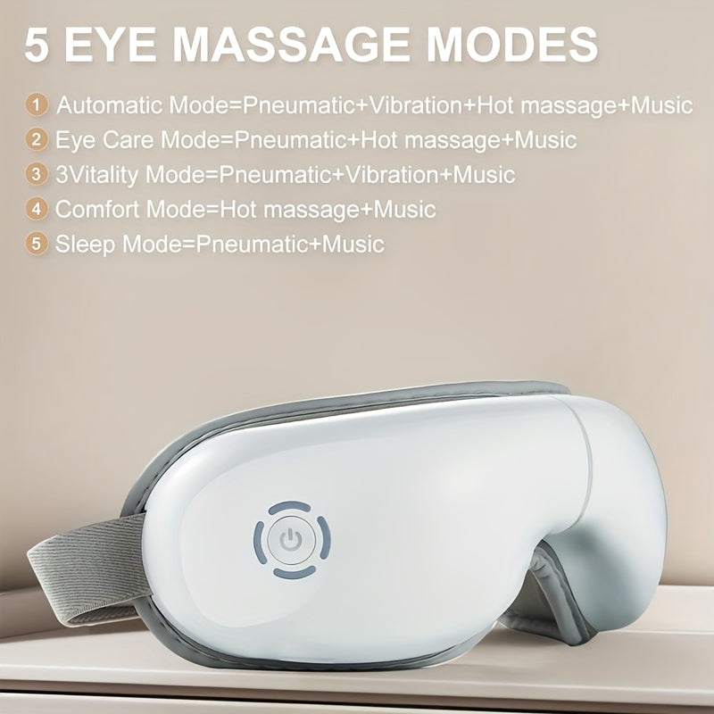 NNETM 4D Portable Eye Massager with Heat & Music-1