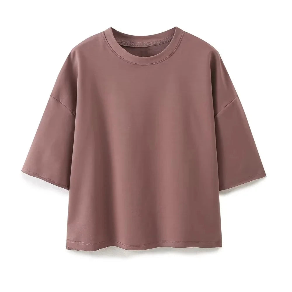 HH Summer Women Vintage Solid Shorts Suit O Neck Short Sleeve T-shirt Drawstring Shorts Loose Casual 2024 Woman Sport Sets