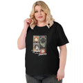 A Cat With A Headband Women plus size T-shirt, fashionable and versatile, street hip-hop trend, cartoon cool, high-end