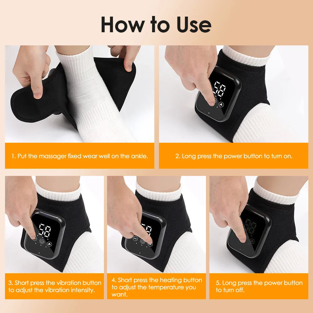 NNEOBA USB Rechargeable Ankle Massager Black-2