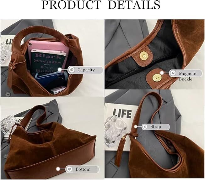 Leather Hobo Handbag