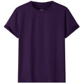 Adult 100% Cotton T-Shirt Unisex Men's Basic Plain Blank Crew Tee Tops Shirts, Purple, 3XL