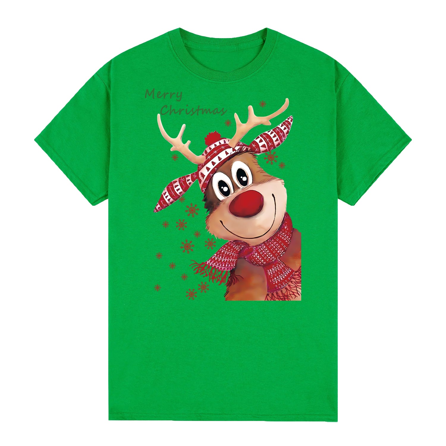 Cotton Christmas T-Shirt - Dancing Santa Design Unisex XL