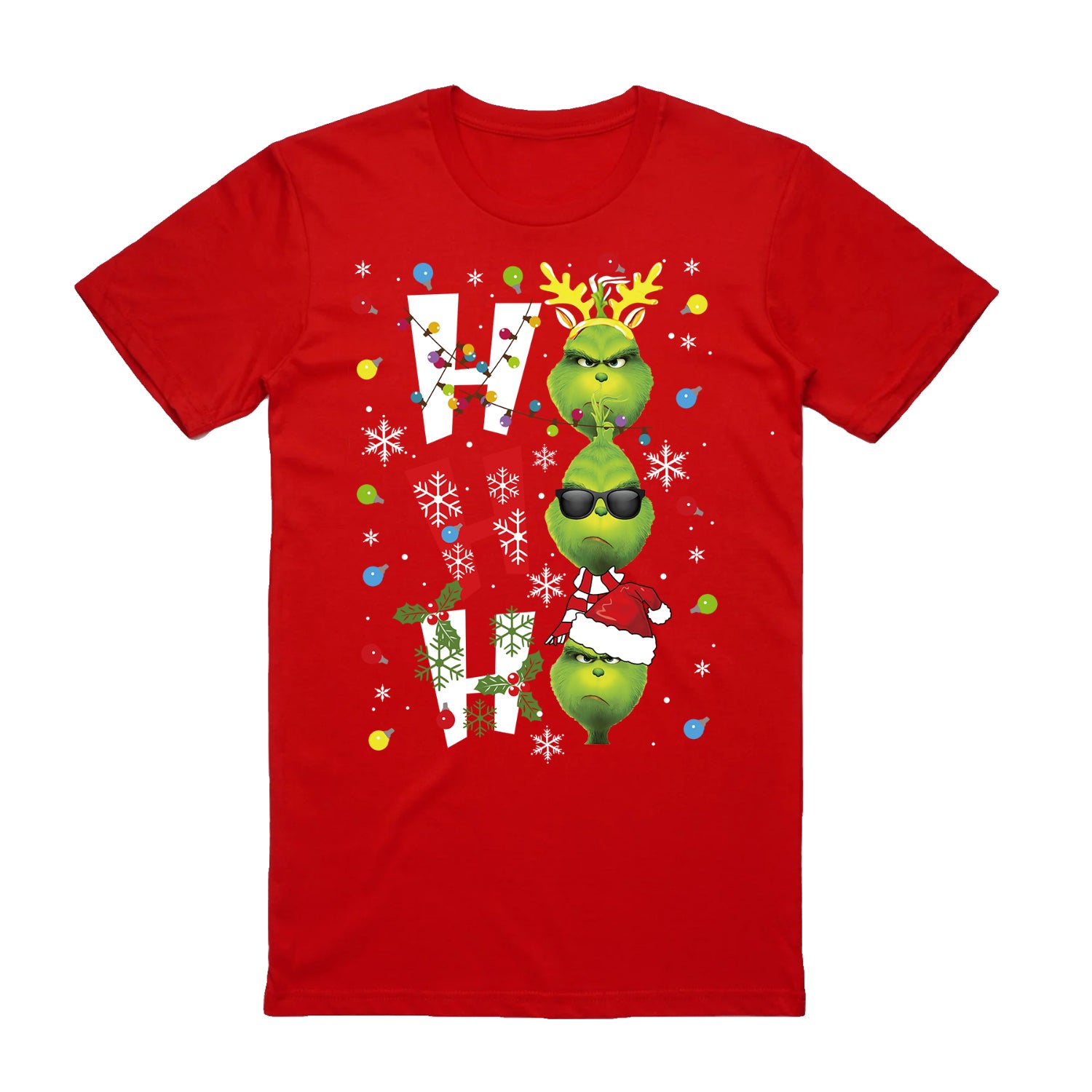 Cotton Christmas T-Shirt - Dancing Santa Design Unisex M
