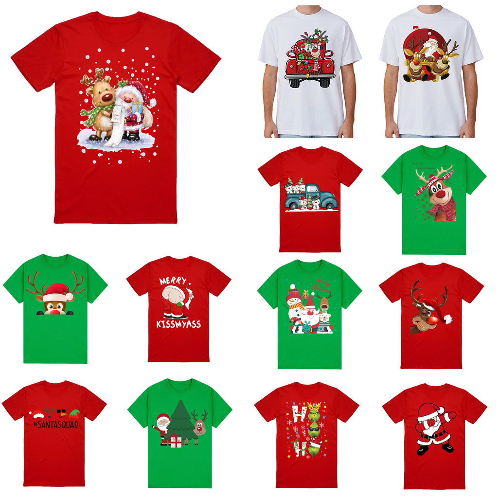 Cotton Christmas T-Shirt - Shrek Design 2XL