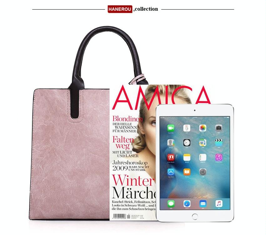 Versatile Leather Tote Bag for Women - 3-in-1 Design - Black
