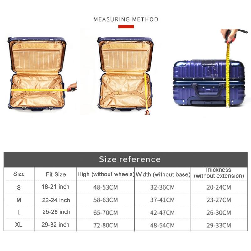 Stretch Luggage Protective Cover - Durable & Dust-proof - Size l - Coffee