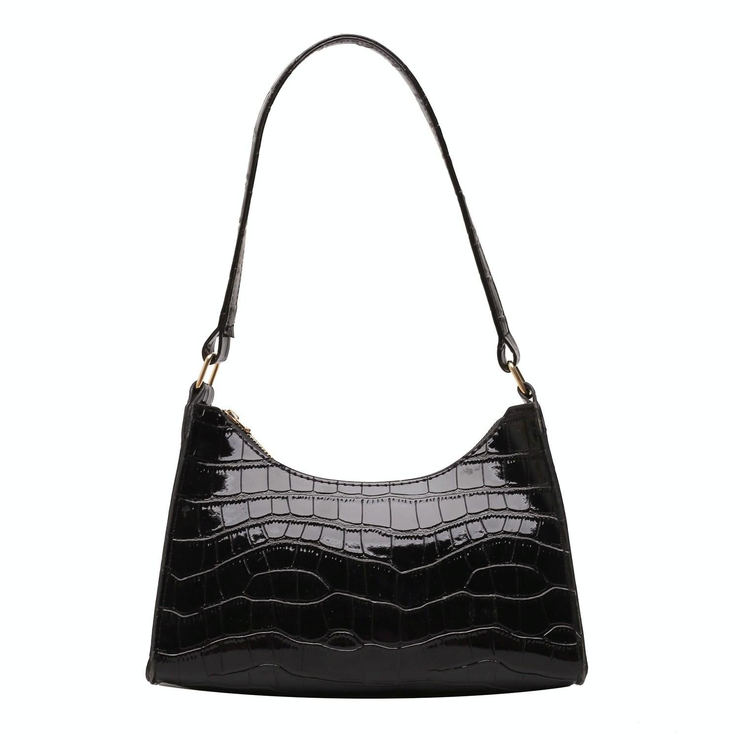 Small Square Stone Pattern Shoulder Bag for Women - Pink