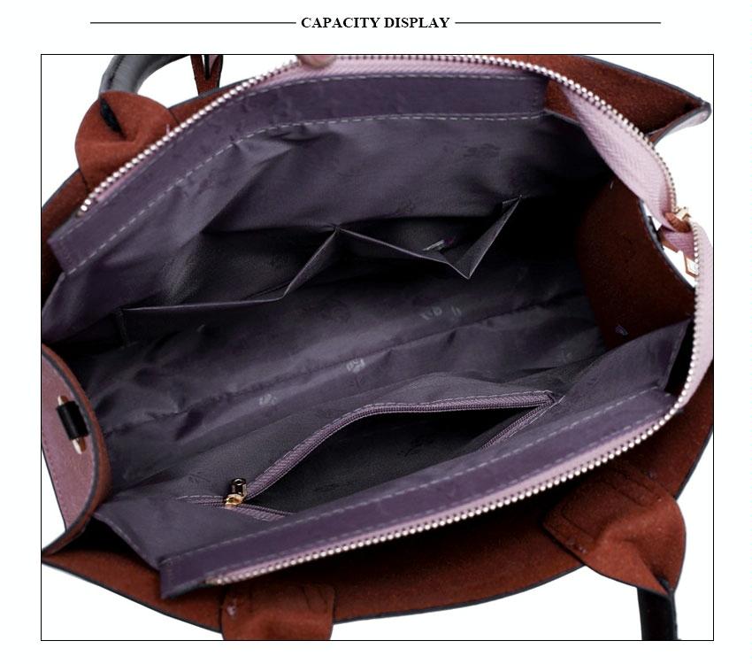 Versatile Leather Tote Bag for Women - 3-in-1 Design - Red