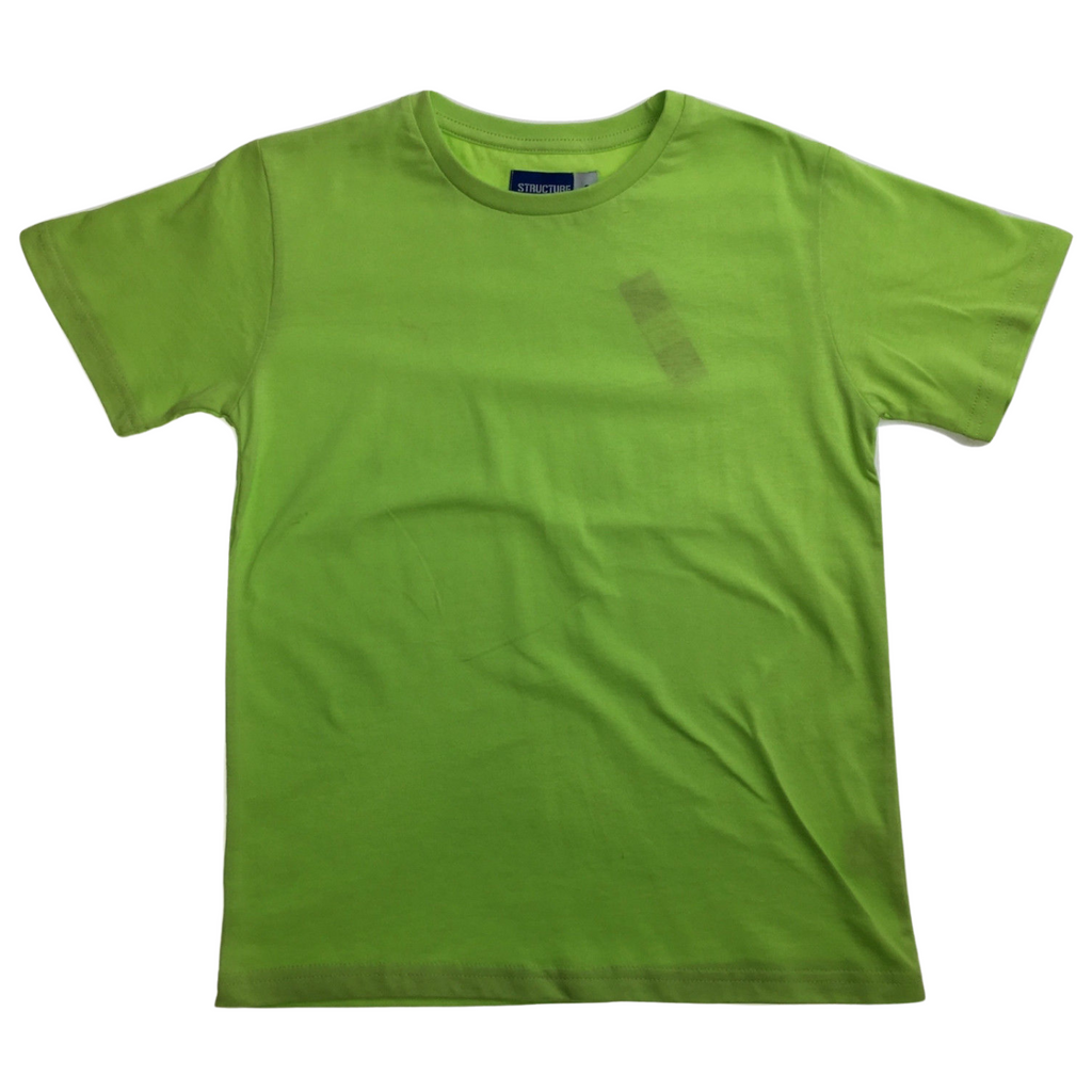 KIDS PLAIN T SHIRT COTTON Boys Girls 14