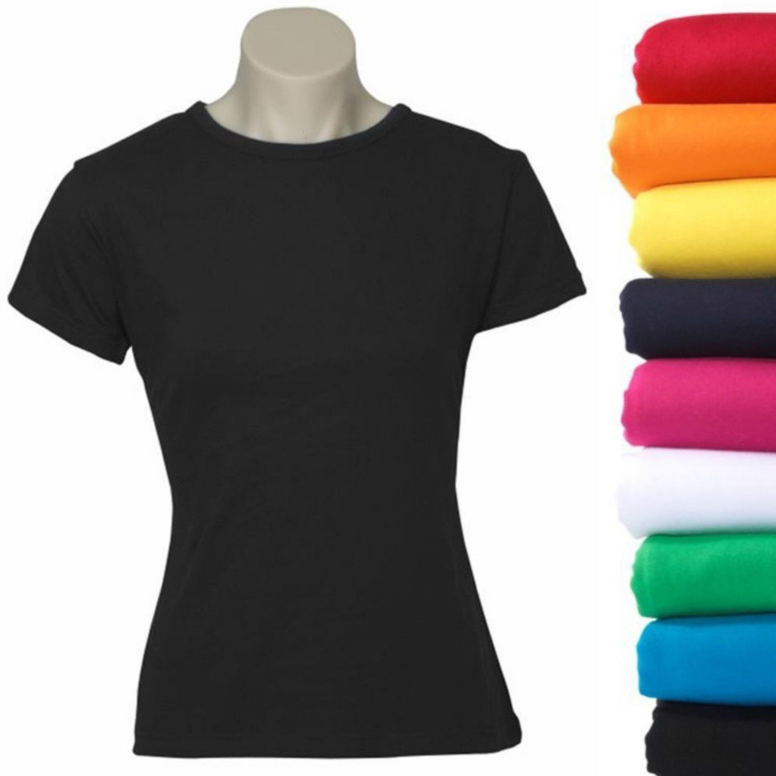 Women's Plain Cotton T-Shirt- 22