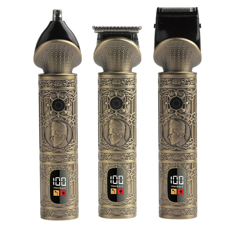 NNEDSZ Vintage Electric Hair Trimmer & Multi-Grooming Kit with Precision Attachments YYT-631-1