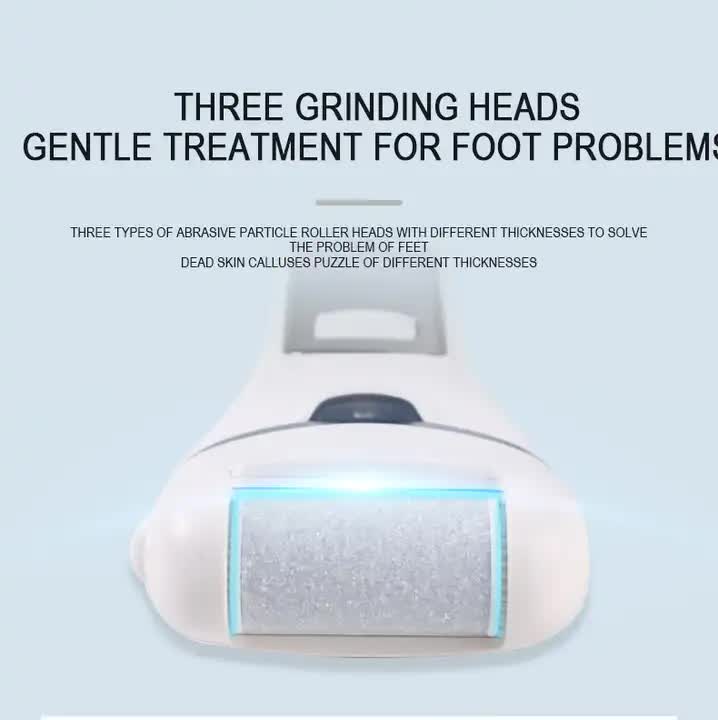 NNEDSZ Blue Rechargeable Electric Foot File Callus Remover with LED Display and USB Charging-4