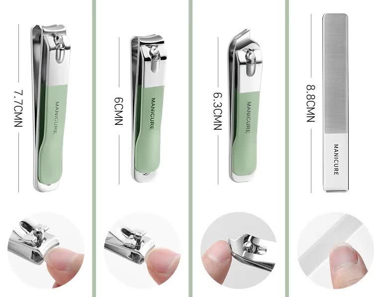 NNEDSZ Purple 18-Piece Manicure and Pedicure Set - Stainless Steel Nail Clipper Kit | Professional Nail Care Grooming Tools | Compact Portable Case-2