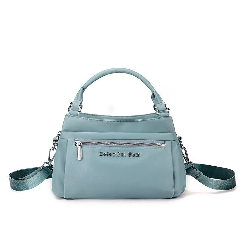 Blue Waterproof Nylon Crossbody Bag - Lightweight and Adjustable Strap Shoulder Bag for Women