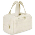 Beige Waterproof Travel Duffle Bag - Lightweight Multi-Pocket Overnight Bag for Women