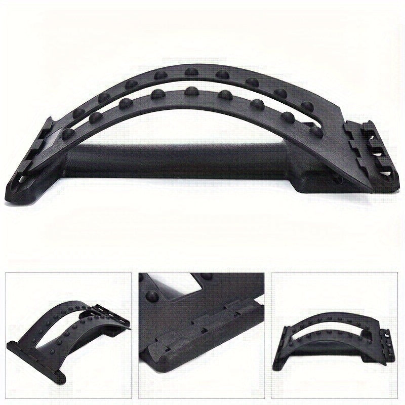 NNETM Back Magic Stretcher & Lower Lumbar Support - Spine Massager(Black)-0
