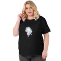 Toon Mermaid Women plus size T-shirt, fashionable and versatile, street hip-hop trend, cartoon cool, high-end