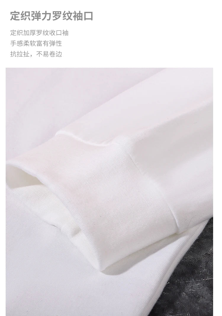 2025 new spring and autumn men's and women's fashionable casual pure cotton long-sleeved sweatshirts