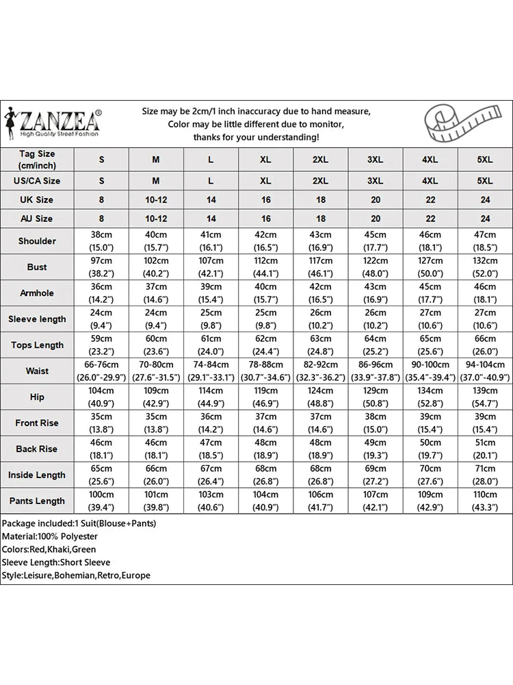 ZANZEA Outfits Wide Leg Pants 2pcs Suits Short Sleeve T-Shirts Women Elegant Casual Pant Sets Contrast-Piping 2 Piece Sets