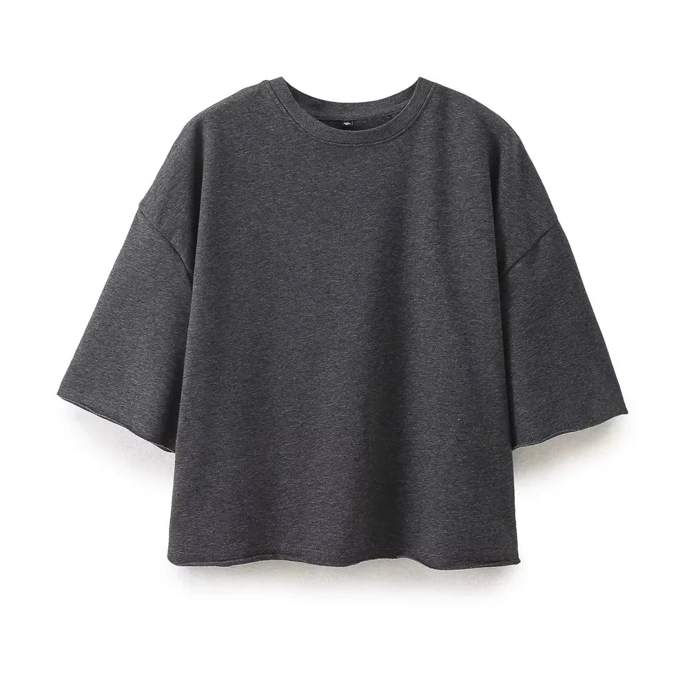 HH Summer Women Vintage Solid Shorts Suit O Neck Short Sleeve T-shirt Drawstring Shorts Loose Casual 2024 Woman Sport Sets
